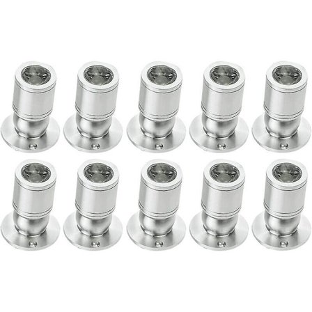 Mini LED Downlight 1w Mini Indbygget Loftspot med Driver 100-265V AC til Hjem/Vinskab/Smykkekabinet/Stue/Skab, 10stk [energi