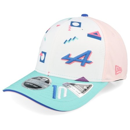 New Era - Motor White adjustable Czapka Z Daszkiem - Alpine F1 25 Gasly Miami 9SEVENTY White/Pink/Teal Adjustable @ Hatstore