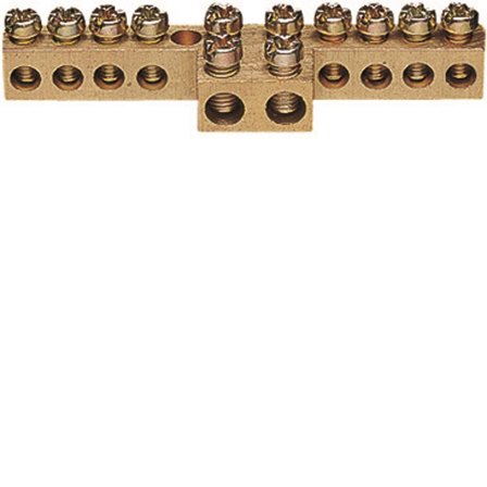 Hager K145 Koblingssokkel AL/CU, DIN-montering 10 tilkoblinger, Elfordeling & strømforsyning