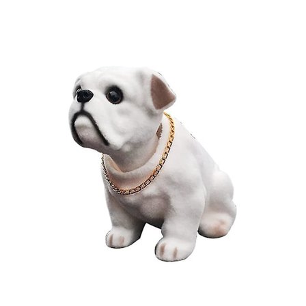 Bil nikkende hundedukke søt hodeskakende hund ornament bil dashbord ornament risting hode leketøy kreativ gave bil skrivebord ornament (hy)
