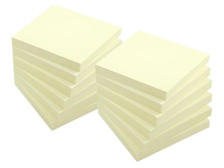 LYRECO Notes recycled 76x76mm gul 12/fp - Lyreco - Kontorsmaterial - Notes och Post-It - Notes - Gula