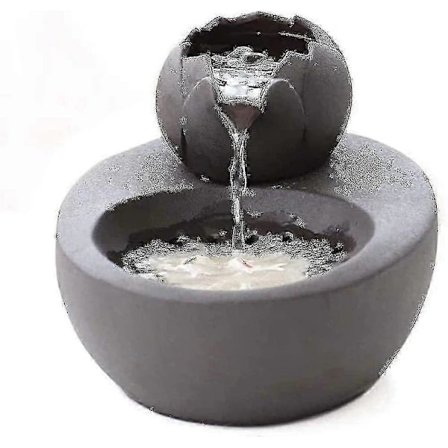 Keramisk vandfontæne til katte - Lotus vertikal drikkefontæne til katte - Automatisk cirkulationsfilter Vandhygiejne og hygiejnebund med Sm