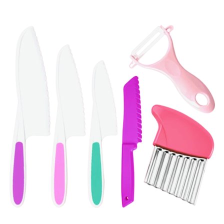Børne Madlavningssæt Skærer Sæt Kartoffelskræller Kniv Plast Frugt Grøntsager_Speciel Gave
