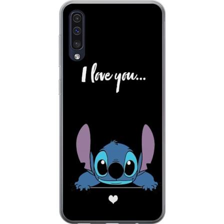 Samsung Galaxy A50 Gjennomsiktig deksel Stitch Jeg Elsker Deg