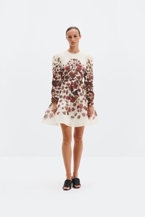 Malina - Leoni mini dress - S - Wine Peony