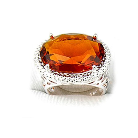 Silver RING BRASILIEN CITRIN