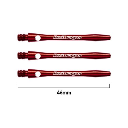 Red Dragon Darts Shafts Aluminium 46mm 12pcs Laser Etched Flights Professional Steel Tip Darts Accessories