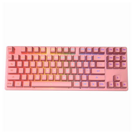 Trådbundet Mekaniskt Tangentbord 87 Tangenter Grön Blå Switch RGB Färg Bakgrundsbelysning Gaming Tangentbord Laptop För Surfplatta Stationär PC