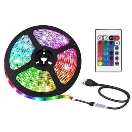 2m IP65 LED-strip RGB SMD5050 - TV - Computer - Bil - USB MultiColor 2x 2x