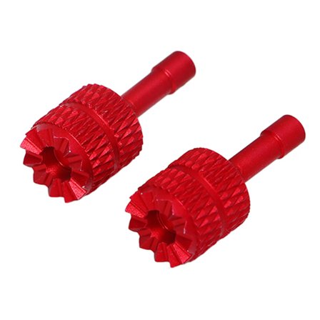 2 STK RC Fjernbetjeningspinde til DJI Mini 3 Pro Kompakt Aluminiumlegering Ergonomisk Rød