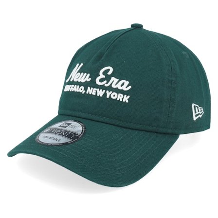 New Era - Grøn adjustable Kasket - Script 9TWENTY Dark Green A-Frame Adjustable @ Hatstore
