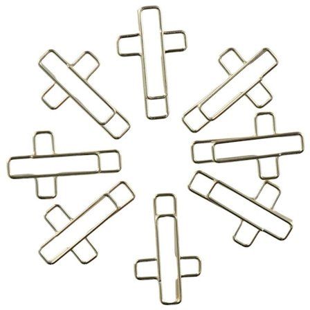100 Stk Krydsformede Papirclips Christian Paper Clips GULD