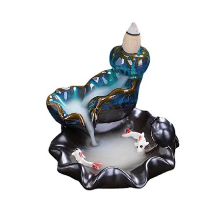 Små lotus tilbakestrøms røkelsebrenner ornamenter keramisk røkelseinnsats røkelsebrenner hjemmehåndverk ornamenter