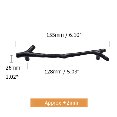Mote Tregren Møbelhåndtak 96 mm 128 mm Svart Sølv Bronse Kjøkkenskap Håndtak Skuffeknapper Black 128mm