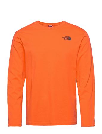 M L/S Red Box Tee - Eu T-shirts Long-sleeved Oransje The North Face*Betinget Tilbud