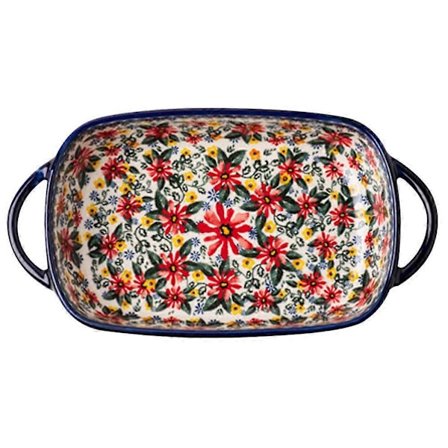 Rektangulär ugnsform i keramik, matförvaringsform, ugnsplåt i keramik