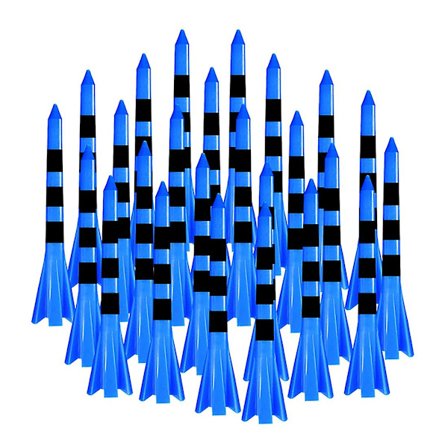 Plastgolfteear, 50-pack, Minskar Friktion & Sidosnurr, 5 Taggar, Plastgolfteear, 83 mm