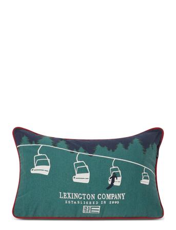 Ski Lift Organic Cotton Twill Pillow Lexington Home Green