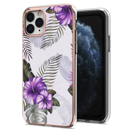 Marmormotiv iPhone 11 Pro skal - Lila Blommor