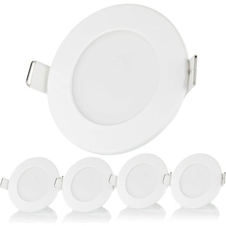 5x Recessed Spotlights Flat 12V IP44 Bathroom Lights 5W LED Spotlights Bathroom Ceiling