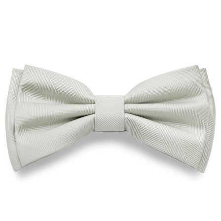 Pajarita de espiga preatada en gris claro para hombres - Pajaritas preatadas