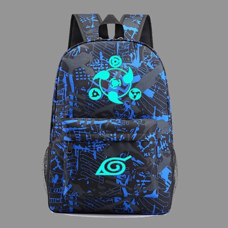 Ny Naruto skrivhjulöga lysande skolväska koreansk ryggsäck wz