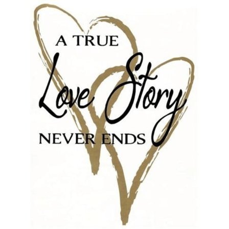 Väggord/Väggdekor - A True Love Story Never Ends