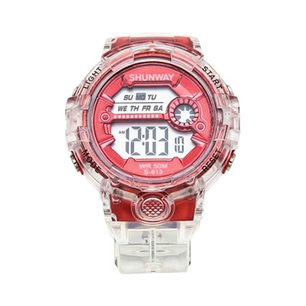 Digital Klocka Sport Elektronisk Armbandsur RÖD