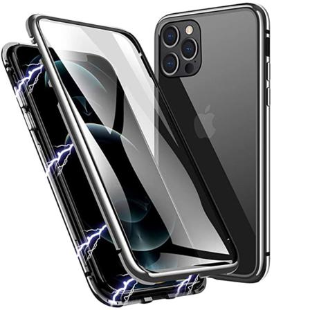 iPhone 12 Pro - Stilrent Magnetiskt Dubbelskal Silver
