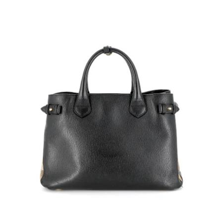Burberry Vintage Pre-ownedLæderhndtasker Sort, unisex Vintage Tasker, Størrelse: ONE Size