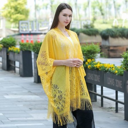 Aftonklänningar Sjal Lady Cape Wraps GUL GUL