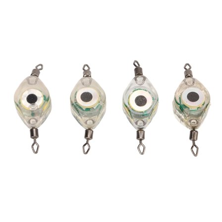 4 stk LED-fiskelokker Flerbruksvannutløst dobbeltrotasjonslås Fiskelokningslys for saltvannsferskvann