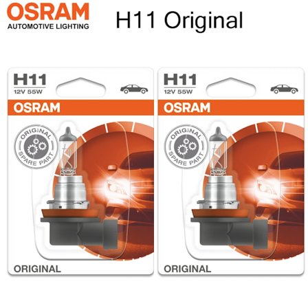 Osram H11 ORIGINAL 55w halogen 2-pack lampor 12v DC PGJ19-2