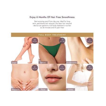 IPL Laser Hårfjerner Permanent Hårfjerningsenhet for Sensitiv Hud Hvit YEMAESRE