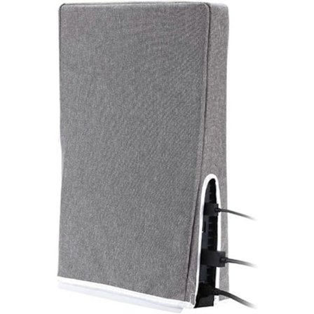 Pölysuoja PS5:lle, naarmuuntumaton ja vedenpitävä suojakotelo PS5 Digital Edition- ja Ultra HD Edition -konsoleille (harmaa)