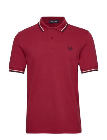 Twin Tipped Fp Shirt Polos Short-sleeved Rød Fred Perry