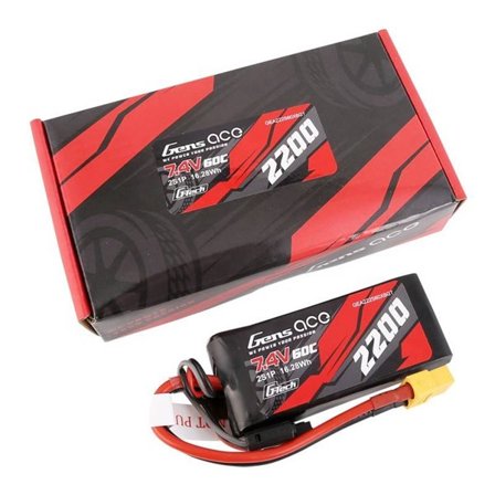 GensAce G-Tech LiPo 2200mAh 7.4V 60C 2S1P XT60 akku