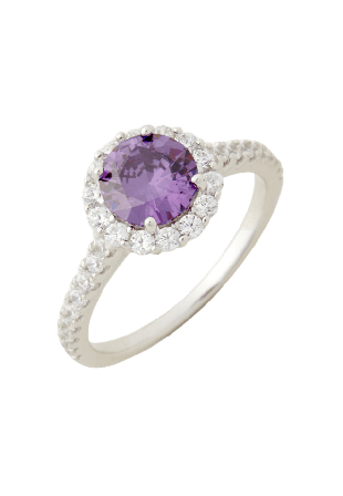 Sigrid Ring silver Amethyst Purple Ringar Dam Lila 16