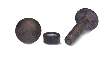 Arvid Nilsson 14908120 Vagnsbult M8 MVBF 4.6, FZV DIN 603/555, med mutter M8x120 mm, 50-pack, Infästning