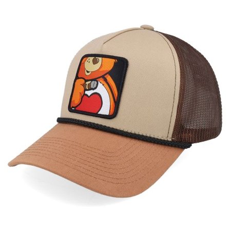 BOOM - Brun trucker Keps - Teddy The Don Patch Rope Khaki/Brown/Caramel A-frame Trucker @ Hatstore