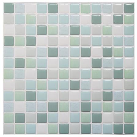 Yjc0001-3d Mosaik Fliseklæber Væg Vandtæt Selvklæbende Flise Sticker 23.6x23.6cm Til Køkken Badeværelse-4stk