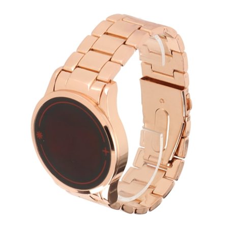 Alloy Herreur LED Touchskærm Vandtæt Datavisning Fashionabelt Digitalt Elektronisk Ur til Business Sport Golden