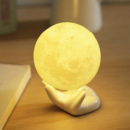 Led Night Light 3d Print Simulation Moon Light Birthday Gift Usb Touch Control