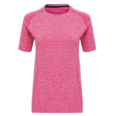 TriDri Dam/Kvinnor Sömlös 3D Passform Multi Sport Prestanda Kortärmad Topp S Rosa Pink S