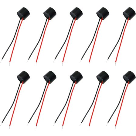 10 st DC 12V 85dB Aktiv summer Mini elektroniska summer Trådbunden kontakt