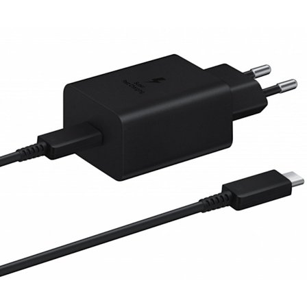 Samsung 45W PD USB-C Rejseoplader med USB-C Kabel - Sort