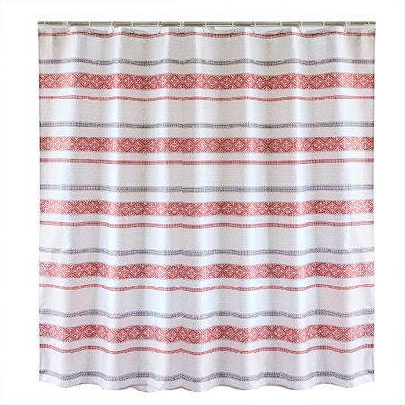 Polyesterrandig målad duschdraperi badkar vattentät badrumsdraperi (S)