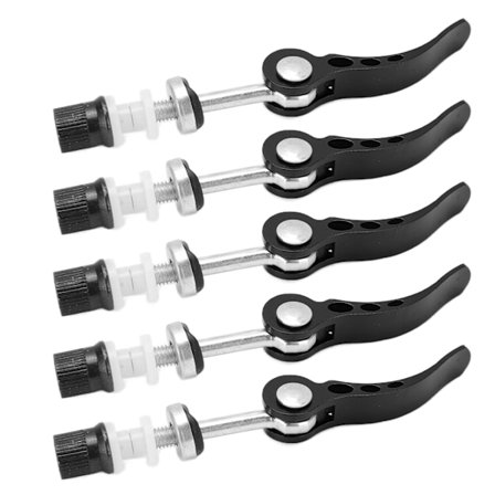 5 st Sadelstolpsklämmor Snabbkoppling Aluminiumlegering Slitstark cykelrörsklämma fast växel för universella cyklar Svart