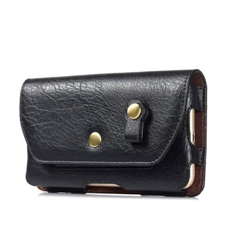 Horisontell läder bältesklipp - Panasonic - P110 - Svart - Hörlurshållare - Magnetstängning