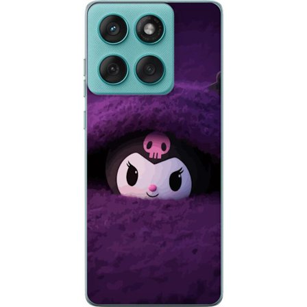 Yhteensopiva Puhelinkuori Motorola Edge 60 Fusion Kuromi lilassa pörröisessä ympäristössä, jossa on salaperäinen kawaii-suunnittelu.